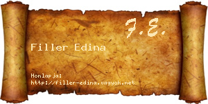 Filler Edina névjegykártya