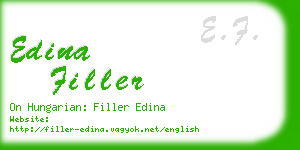 edina filler business card
